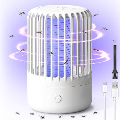 Trampa para mosquitos eléctrica, lámpara antimosquitos, repelente de insectos, luz UV, potente trampa para control de plagas USB para interiores y exteriores