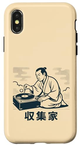 Samurai Vinyl Collector Tocadiscos DJ Carcasa para iPhone X/XS