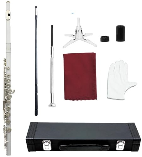 Pläterad flöjt 16 Håls Sluten C Durflöjt Med E Tangent Professionellt Musikinstrument
