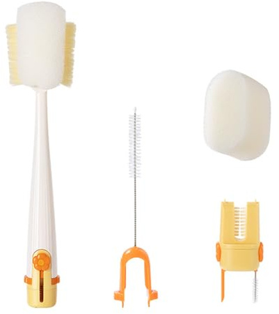 Dcfbkl Creative Multiuse Cup Cleaning Tool Cup Cleaner Brush with Scrubber and Dryer Designs for Time Saving and Effective Kitchen Cleaning Accessory