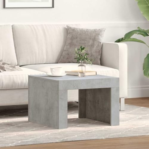 Fangmaliuyun Couchtisch Betongrau 50x50x35 cm aus Holzwerkstoff Modernes Design mit Robustheit und Langlebigkeit für Living Room, Schlafzimmer oder Flur