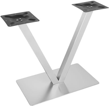 TRIEBAN Tischbeine Metall Tischgestell Edelstahl Tischbein V Form Tischkufen Tischfüße Tisch Beine, Schreibtisch Beine für DIY Schreibtisch Couchtisch Esstisch mit 70 x 40 cm Bodenplatte (V-Form)
