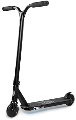 Chilli Pro Scooter Archie Cole | High-End Stunt Scooter | Designed von Archie Cole | Gesamthöhe vo 86.5 cm | 110 mm PU Räder mit ABEC 9 Bearings | Black