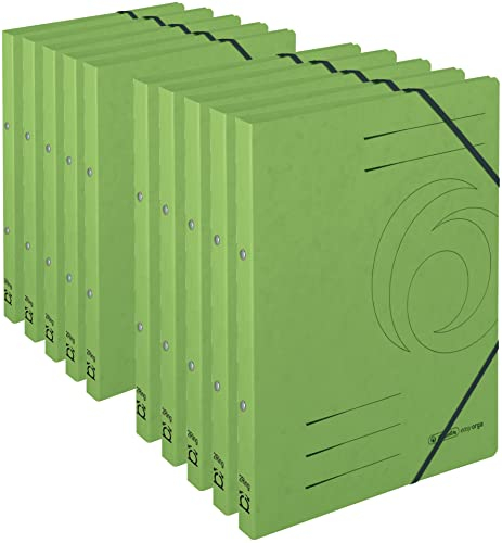 herlitz 11255445 Ringhefter Quality, A4, grün, 2 Ring-Mechanik, Rückenbreite 25 mm, 10 Stück