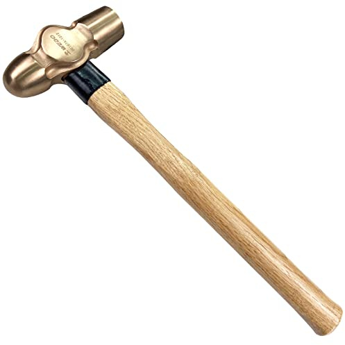 WEDO Martillo de cerrajero sin chispas con mango de madera, cobre berilio, 560 g