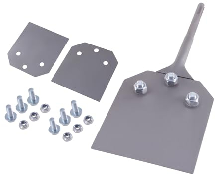 CNCYEAH SDS Plus Ciseau à mastic, carrelage 250 x 100 mm, grattoir à peinture avec 2 lames de rechange et vis pour enlever la colle de sol, couleur linoléum