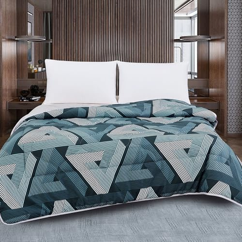 TIENDA EURASIA – Edredón Nórdico Reversible | Estampado Bicolor | 100% Relleno de Fibra Siliconada | Tacto Suave y Confortable de Microfibra 300g/m2 | Diseño Reversible (Estampado 1, Cama 135/150)