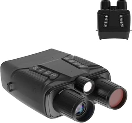 Nattvisionsglasögon, 8 x digital zoom, 3 W 850 nm infrarött ljus, 3-växlad infraröd justering, 25 brännvidd, 5 000 mAH uppladdningsbar infraröd kikare, för camping, fågelskådning, jakt