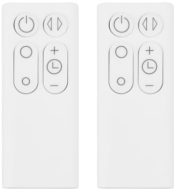 Create idea Ersatz-Fernbedienung, Ersatz-Fernbedienung für den Schreibtisch, Turm-Fernbedienung, kompatibel mit Dyson AM06, AM07, AM08, Weiß (ohne Batterie), 2 Stück