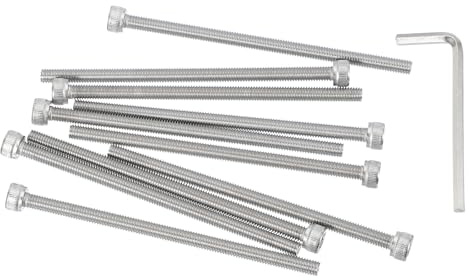 PATIKIL 10 Pcs M5 x 90mm Hex Socket Head Cap Screws Bolts, 304 Stainless Steel Socket Drive Machine Screws with Hex Wrench, Full Threads