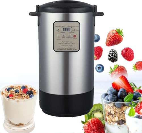 Generico 12 L/18L automatisk kommersiell fermentor, intelligent jäsning i rostfritt stål elektrisk yoghurtmaskin, för proffs och hem