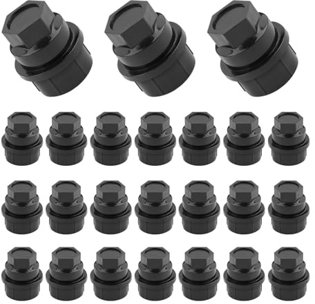 M27x2.0 Lug Nut Covers OEM 15646250 711025,24PCS Car Lug Nut Caps Compatible with GMC Cadillac Chevrolet,Water-Resistant Lugs Nuts Cover Car Accessories to Shield Wheel Lugs Nuts