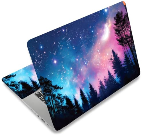 SUPERDANT Skyddsskal för Laptop med Skog Och Stjärnhimmel Vattentät Dammtät PVC Klistermärke För Dator 12 tum 13 tum 13,3 tum 14 tum 15,4 tum 15,6 tum Konstdekor