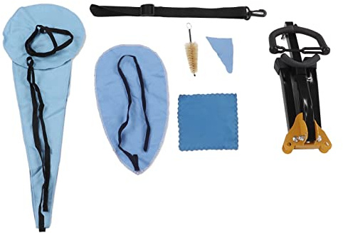Jeffergarden Ensemble de Supports de Saxophone Pliable, Nettoyage du Support de Saxophone, de Alto, Sangle de Cou, Chiffon de Nettoyage, Kit de pour