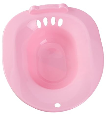 ibasenice Baño de Asiento para Cuidado Posparto y Postoperatorio 1 Unidad Orificio Antiderrames Antideslizante Superficie Lisa Adecuado para Mujeres Embarazadas y Adultos en Higiene Íntima