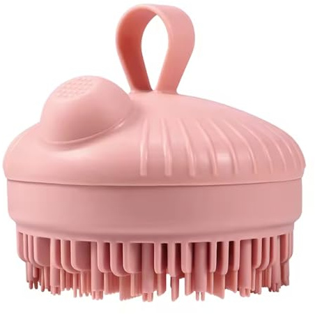 Premium Refillable Silicone Bathing Brush with Shower Gel Dispenser (1 Pack | Fresh Color) - Soft Exfoliating Body Scrubber for Adults, Babies & Pets