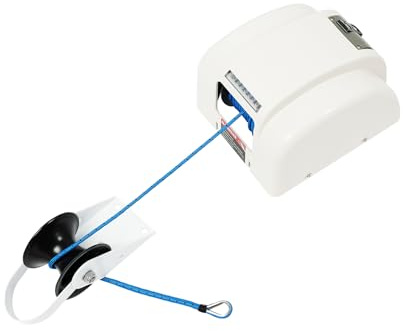Ståt, elektrisk ankarvinsch med fjärrkontroll, 30 m, nylonrep, saltvattenankare, vinsch, elektrisk ankarvinsch för ankare upp till 20 kg, elektrisk marin, saltvatten, båtvinsch för motorbåtar