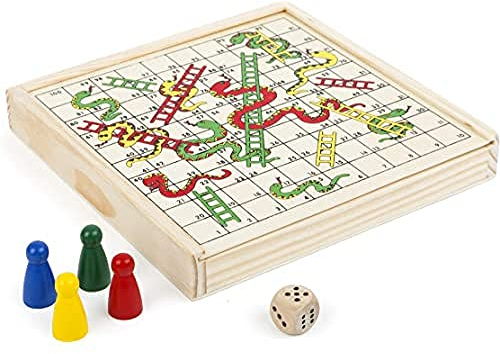 small foot Schlangen und Leiter-Spiel to go aus Holz, 100% FSC Zertifiziert, Holzbox zum Mitnehmen, Art.-Nr. 112211