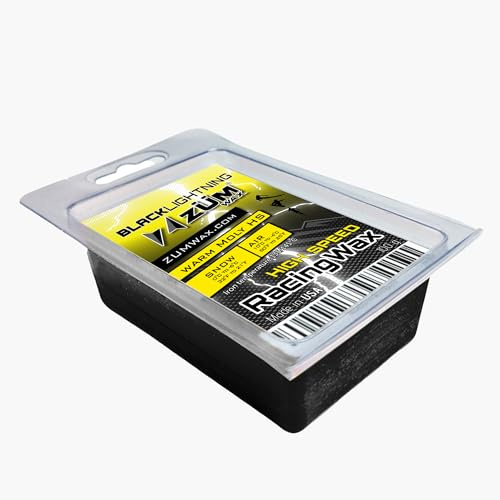 ZUMWax Iron-On Ski/Snowboard/Nordic Ceramic Moly Graphite Wax, 100 gram, Warm Temp, Durable, PFAS-Free, NO Fluoro, Best for Man-Made & Heavily machined Snow, Long-Lasting Glide, Made in The USA