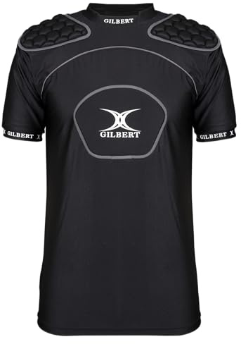 Gilbert XP 1000 JUNIOR BODY ARMOUR - BLACK & CHARCOAL - NEW FOR 2020/2021 (8 ans - MB)