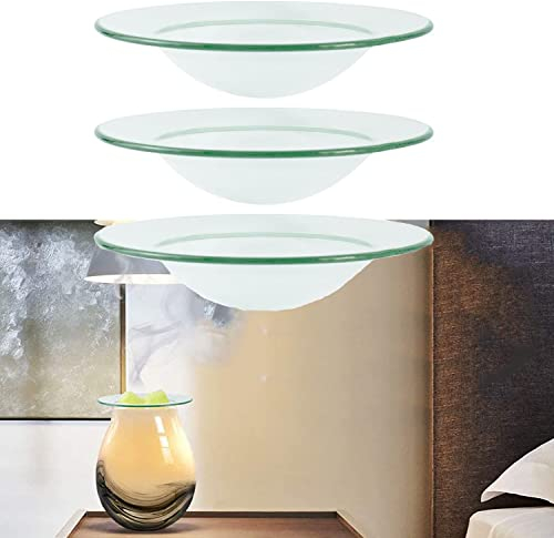 Dancepandas Bol en Verre 3 Pièces 12cm Rond Verre de Rechange pour Lampe d'Aromathérapie Électrique