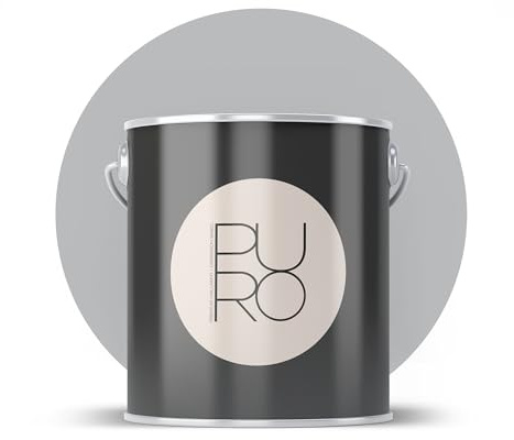 Livingwalls PURO Premium Peinture murale c1002 – Peinture de peintre à très haut pouvoir couvrant – Peinture d'intérieur mate de qualité supérieure Gris – 1 l