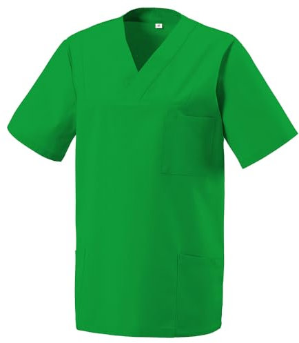 EXNER Medizinischer Schlupf-Kasack, OP-Kasack, Unisex, für Krankenpflege, Altenpflege, Farbe Kelly Green, Größe 5XL