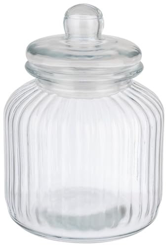 APS 82268 - Barattolo in vetro, diametro 17 cm, altezza: 24,5 cm, 3 litri, vetro, apertura: Ø 9 cm