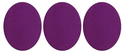 QUARKZMAN 3pz Toppe Termoadesive, Toppa Velluto Per Gomiti E Ginocchia, Per Riparazione Tessuti Per Riparazione Abbigliamento Maglioni Pantaloni Camicie, 6x4 Viola