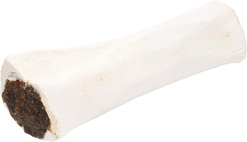Flamingo Leckerli Hund – Natur Büffelcalciumknochen mit Pansen – 15cm – 324g – extra Kalzium – Langer Kauspaß