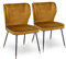 Kare Design Stuhl Irina 2er Set, Esszimmerstuhl, Loungestuhl, Sitzmöbel, Sitzstuhl, Curry Gelb, 50x57x83cm