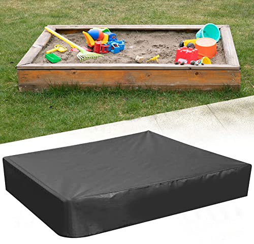 JOKILY Copertura impermeabile per sabbiera, telo di copertura per sabbiera, copertura per sabbiera, resistente alla polvere, con cordoncino, copertura per sabbiera per sabbiera, piscina, terrazzo