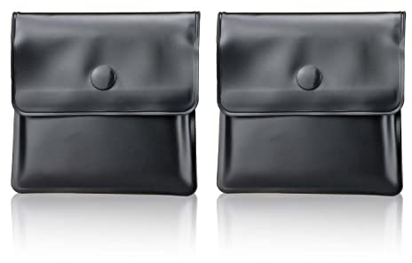 ZZLBZN 2 Pcs Portable Pocket Ashtrays, Portable Cigarette Ash Portable Compact and Fireproof Pocket Ashtrays Smell Proof Bag Cigarette Case Accessories Litter Tray
