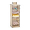Relaxdays Hängeregal Kleiderschrank, 6 Fächer, Stoff, H x B x T: 96 x 32 x 31 cm, Kleiderorganizer zum Aufhängen, beige