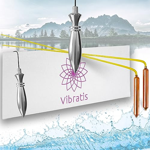 Vibratis Baguettes de Sourcier Professionnelles Modèle Premium & Pendule Divinatoire Égyptien Thot | Pack Idéal pour Commencer la Radiesthésie