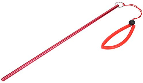 Dioche Bâton de Plongée Canne de Plongée en Alliage D'aluminium Plongée sous-Marine Alliage D'aluminium Tickle Pointer Stick avec Cordon de Mesure (Bleu) (Rouge)