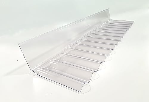 Placa corrugada de PVC Sinus BIO Line 76/18, conexión de pared en transparente, 100% reciclable, calidad profesional, ancho: 1106 mm, lado del perfil