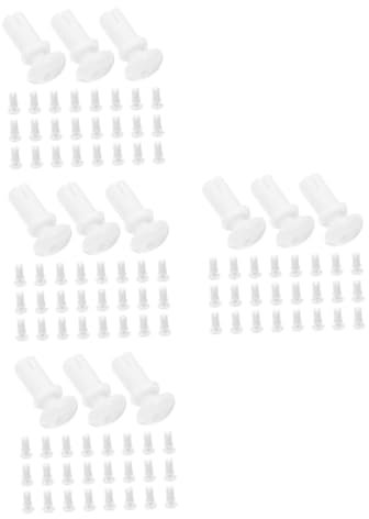 GLEAVI 4sets Plastic Expansion Buckle Car Microwave Rivet Replacement Microwave Door Button Anchor Screws Door Trim Panel Clips Drywall Repair Kit Cover Microwave White 100pcs*4