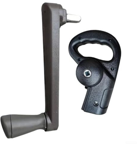 ZAMETTER Kit de rechange avec poignée de manivelle pour parasol de jardin, manivelle, supports robustes et accessoires de rechange pour patio extérieur