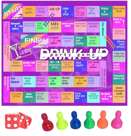 Divertenti Giochi da Bere per Adulti, Divertenti Giochi Di Dadi E Da Tavolo Per Adulti, Attività Strategiche Multigiocatore per Compleanno Famiglia Viaggio Gita Coppie Halloween Serata Appuntamento