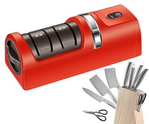 usefulbeauty Afilador Eléctrico Para Cortadores,Afilador De Cuchillos Eléctrico Experto | Herramienta De Pulido Rápido Para Afilar Tijeras | Herramienta Hogar Cocina Comedor Restaurante