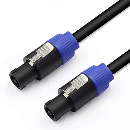LoongGate Professionelles Lautsprecherkabel, Speakon auf Speakon NL4FC 4-adriges Patchkabel für Bi-Amp. 3m/10ft