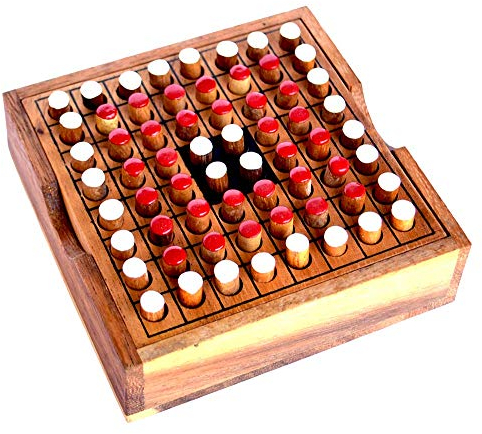 Othello Obversi Box, Obversi small Knobelholz Strategiespiel Wende Stein, Umdreh Stein, Kinderspiel, Reisespiel, Gesellschftsspiel, Brettspiel
