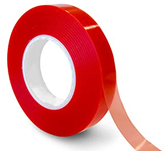 RS PRO F40 Kunststoff-Klebeband doppelseitig, Rot, Stärke 0.2mm, 20mm x 50m