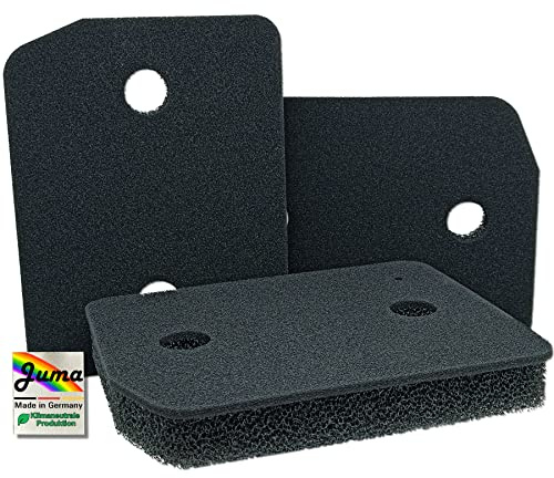 JUMA-filter för Miele svampfilter 9164761 fin/grov 207 x 157 x 30 mm värmepumpstorkare filter torktumlare kondenstork filterskum sockelfilter svamp (set med 3 st)