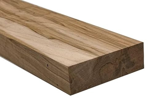 Exotic Wood Zone | Ambrosia Maple Hardwood Electric/Bass Guitar Neck Blanks | Luthier Tonewoods | Tonewood Suppliers (36 x 3 x 1, Ambrosia Maple)
