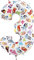 Toyland® 26 Inch Bluey & Bingo Number Foil Balloon - Kids Party Balloons - Number 1-6 Available