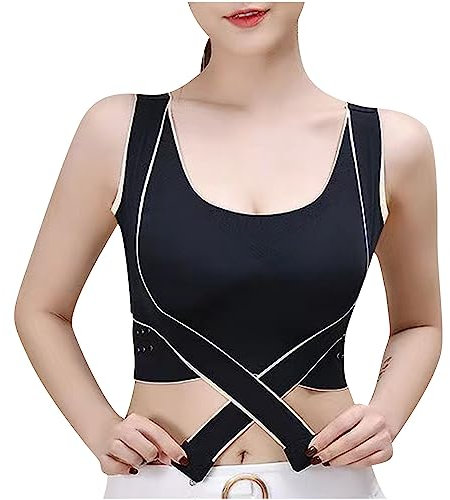 Posture Correcting Bra Sale Clearance Sculpting Uplift Bra Support Bras for Women Full Coverage and Lift Criss Cross in Front Wireless Bra Kyphosis Posture Corrector Bra Shockproof Sports Bra UK Size