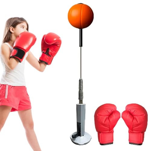 Punchingball, Box-Speed-Bag Mit Ständer, Boxsack Für Das Fitnessstudio, Box-Reflex-Bag, Vertikaler Boxreflexball, Höhenverstellbarer Boxsack Mit Ständer, Boxausrüstung Für Kinder Und Erwachsene
