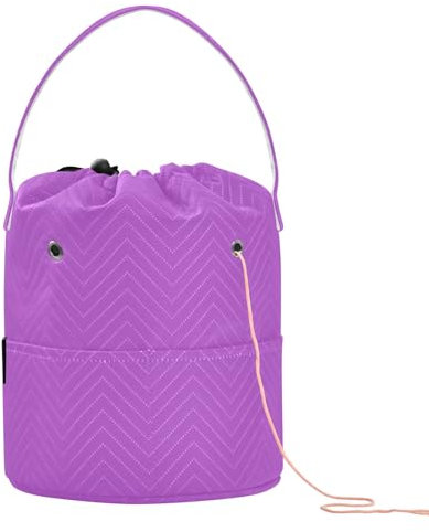 Häkeltasche mit Kordelzug, mittelgroß, Orchidee, Garnaufbewahrung, 21,6 x 27,9 cm